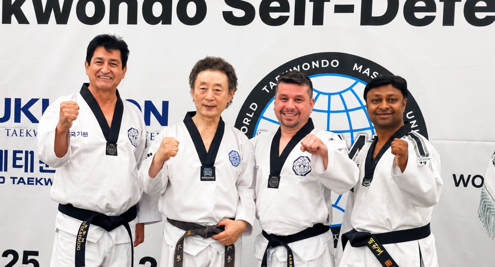 Martial artist performing a kick in the dojo